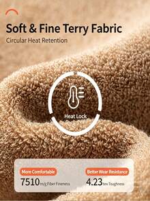 1 Pair Women Solid Ribbed Extra Long Thick Fleece Lined Stretchy Warm Casual Over Knee Socks For Fall Winter Daily Wear - Multicolor - View 4