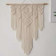 1pc Macrame Wall Art Handmade Woven Lace Tapestry Bohemian Style Colorful Tassel Wall Hanging Decor - Multicolor - View 9