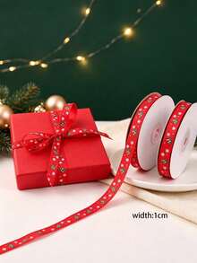 25 Yards/Roll Christmas Gift Party Baking Box Decorative Sealing Ribbon, Woven Ribbon Packaging Decoration Bow Ribbon, Premium New Style - View 13