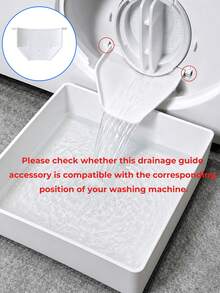 3/2/1pc Universal Washing Machine Drain Guide Tray, Front-Load Washing Machine Anti-Leak Drain Water Collection Box, Drain Guide, Prevents Water Overflow, Suitable For Laundry Room, Bathroom, Home Washing Machine Drain Accessories - Multicolor - View 4
