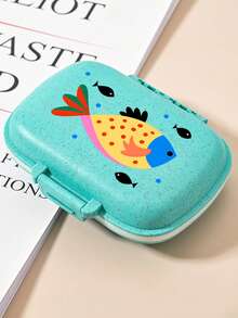 Small Medicine Box With Retro Fish Pattern, Retro Medicine Box, Portable Minimalist Medicine Box, Medicine Storage Box With Compartments, Suitable For Family And Travel, Portable Travel Mini Medicine Box, Divided Travel Medicine Storage Box, - Multicolor - View 10