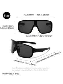 1 Pair Outdoor Hiking Cycling Sports Glasses, Day & Night Running Climbing Glasses, Unisex Oversized Frame, Running, Cycling, Camping - Multicolor - View 6