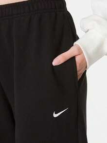 Nike New Women's Knitted Breathable Sports Casual Straight Leg Pants - Black - View 3