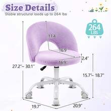 Kids Poufs - Purple - View 7