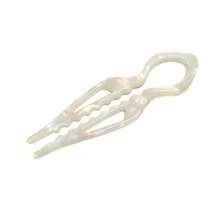 Acetate U-Shaped Double-Prong Hair Stick, Women's Daily Bun Fixing Hair Accessory - Multicolor - View 19