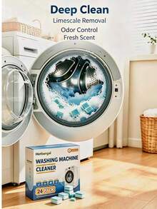 HERB ANGEL Washing Machine Cleaner Effervescent Tablets, Deep Clean Descaling Deodorizing Strong Stain Removal, Multi-Purpose Household Cleaner For Laundry Tub Kitchen Bathroom, Ideal For Pet Owners - Household Size - View 2