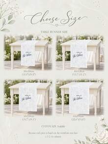 Personalized Wedding Floral Welcome Sign, Wedding Welcome Table Runner, Custom Your Name, Fabric Bar Banner, Custom Name And Date, Romantic Wedding Gift, Wedding Decoration - Multicolor - View 7
