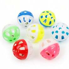 15pcs/10pcs/5pcs/1pc Bird Bell Ball Toy, Jingle Sound Diameter 3.8cm (1.5 Inch), Colorful Cat Teaser Bird Teaser Dog Parrot Toy Ball, Built-In Bell, Interactive Bird Cage Toy, Suitable For Budgies, Lovebirds, Small Birds, Pet Holiday Gift - View 10