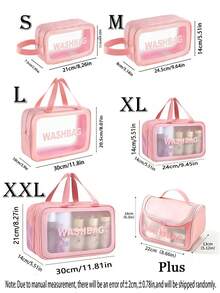 Tas Toilet Travel PVC Tahan Air 6pcs/3pcs/1pc, Tas Kosmetik dan Makeup, Organizer Kuas Makeup, Tempat Penyimpanan Parfum, Tas Skincare untuk Liburan Musim Panas, Perlengkapan Travel Esensial, Tas Bagasi Multifungsi untuk Kebutuhan Harian, Cocok untuk Lip Gloss, Lipstik, Kuas Makeup, Lip Liner, Pensil Alis, Palet Eyeshadow, Pakaian Dalam, Pasta Gigi, Sikat Gigi, Produk Skincare, Bedak Puff, Sisir, Kuteks, Manicure, Perhiasan, Aksesori, Parfum, Alat Tulis, dan Produk Digital - MultiWarna - View 10