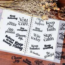 Paket Stiker Kata-Kata Motivasi PET Transparan, 56 Lembar, Stiker Dekoratif Kata-Kata Inspiratif yang Estetis untuk Buku Catatan & Botol Minum - 56 buah - View 6