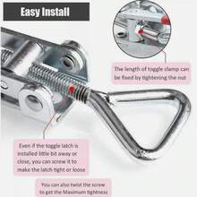 2 X Over Centre Fastener Latch Catch SMALL Lockable Truck Trailer Body Clamp UK - A - View 3