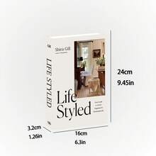 كتب ديكورية جمالية ورقية، كتب طاولة القهوة - كتب ديكورية مزيفة للديكور - ديكور سطح المكتب المنزلي - ديكور طاولة السرير - ديكور رف الكتب المنزلي - مقاس واحد - مشاهدة 11