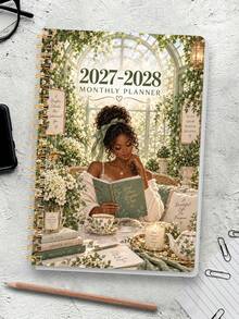 Trees 2027–2028 24個月月計畫本，1/2年週計畫與月計畫日曆，包含月概覽與備註，適合提高生產力、行程管理與目標設定，學校用品、辦公桌配件，聖誕女性禮物 - 彩色 - 查看 3