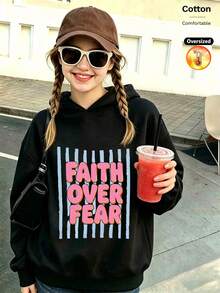 2026 Autumn/Winter Custom Loose Black Sweatshirt, Blue Striped And Letter Print, Casual Street Style - Black - View 3
