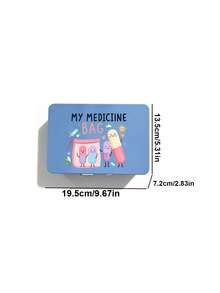 Portable Travel Pill Box Set, Printed With Pill Pattern, Portable First Aid Kit, Outdoor Travel Pill Box, Suitable For Storing Cold Medicine, Vitamins, Earrings, Fish Oil Capsules, Daily, Halloween, Christmas Gifts, Empty Box Only - Multicolor - View 13