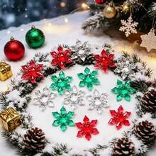 100/300Pcs Fake Snowflake Table Confetti Vase Fillers, Artificial Snow Table Scatters DIY Craft Decor For Christmas, New Year, Winter Wedding & Home Party - Multi-pack - View 6
