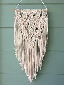 1pc Macrame Wall Art Handmade Woven Lace Tapestry Bohemian Style Colorful Tassel Wall Hanging Decor - Multicolor - View 11