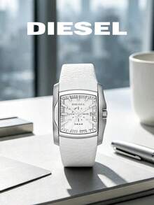Diesel Croco Digi Series Y2K Retro Crocodile Shaped Digital Watch, All Gold PVD Polished Stainless Steel DZ1406 - Silver - View 3