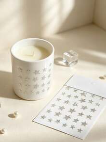 1 Set Star Stickers, Silver Glitter Design, Scrapbooking Supplies, Suitable For Nail Art, Phone Case Decoration, Daily Decoration - Glitter Star Stickers - View 7