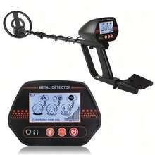 High Sensitivity Metal Detector MD4070, Adjustable Pole Waterproof Coil, Discrimination Mode LCD Screen, Outdoor Beach Treasure Gold Detector - Black - View 7