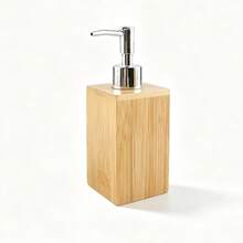 Vintage Solid Wood Soap Dispenser, Solid Wood Frame Bottle With Black Pump, 7oz/17oz Refillable Liquid Hand Soap/Lotion, Bathroom Kitchen Dish Soap Bottle - A - View 9