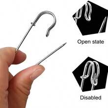 10/20/28Pcs Metal Large Safety Pins 50mm75mm/1.96inch2.95inch Two Sizes DIY Sewing Tools Wedding Brooches Clothing Accessories Handmade, Gold Silver Gun Black Antique Bronze - Multicolor - View 11