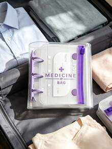 Portable Pill Storage Book/Package Set With 7 Medication Bags And Writable Labels, Suitable For Supplements And Small Daily Items, For Home, Travel, Camping, Elderly/Patient Care, Thoughtful Gift For Christmas And Thanksgiving, Essential Medical Accessory For On-The-Go Users, Dorm And Back-To-School Must-Have - Multicolor - View 6