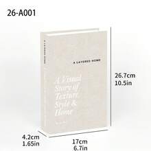 2pcs/1pc Paper Aesthetic Decorative Books, Coffee Table Books Decor - Faux Decorative Books For Decoration - Home Desktop Decor - Bedside Table Decor - Home Bookshelf Decor - Brown and White - View 13