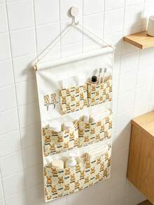 Animal Print Wardrobe Hanging Storage Bag, Three Options To Choose From, Perfect For Storing Small Household Items, Hanging Storage Organizer, Storage Hanging Bag, With White Hooks, Foldable Hanging Pouch, Suitable For Women, Home Organization Essential - Multicolor - View 8