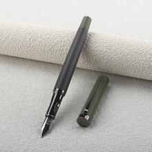Vintage Vertical Strip Metal Fountain Pen Elegant Business Signature Pen Birthday Gift For Colleague Family - 6052 - View 17