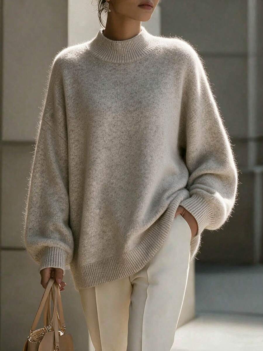 SEREN Women's Soft Knit Sweater, Long Sleeve Regular Fit Pullover, Autumn/Winter Wardrobe Essential - Yan - View 1