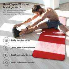 Gymnastikmatte Premium - rutschfeste Fitness- & Yogamatte - Rubinrot - Übersicht 5