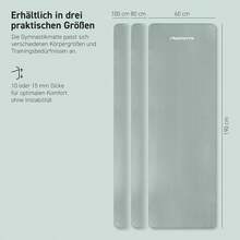Gymnastikmatte Premium - rutschfeste Fitness- & Yogamatte - steingrau - Übersicht 7