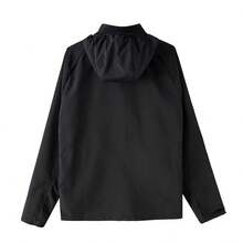 Nike New Men's Fitness Training Woven Hooded Windbreaker Running Sports Jacket - Black - View 4