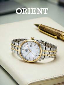 Women's ORIENT Two‑Tone Automatic Mechanical Watch, White Sunray Dial, Stick Hour Markers, Stainless Steel Bracelet, Elegant Ladies Dress Wristwatch - RA-wG0601S - View 5