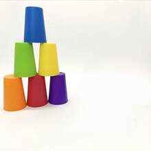 Interactive Two-Player Cup Stacking Game - Rubber Cup Stacking Toy - Enhances Motor Skills And Strategic Ability - Suitable For Classroom Rewards, Party Gifts (Random Accessory Color) - Multicolor - View 12