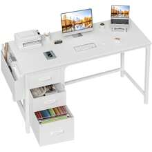 Desk And Drawer Storage - White - View 11
