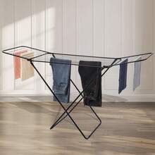 Tendedero de Ropa Plegable con Alas, Color Negro, para Interior y Exterior, Gran Capacidad - negro - Ver 6