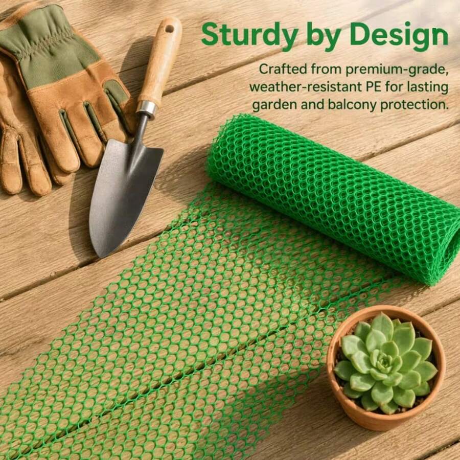 Cat Pet Balcony Fall-Proof Net, Garden Fence Net, Window Plastic Grille Net, Children's Stair Safety Net - Green - View 1