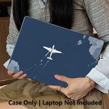 1pc Laptop Protective Case With Airplane UV Printed Pattern, Minimalist Lightweight Durable Protective Cover Suitable For 13-Inch Neo Laptop Case A3404 Model/ Air Pro 13.3 13.6 14.2 15.3 16.2 Inch/ Matebook D14/D16 - View 3