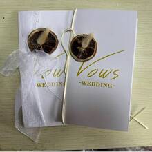2 Buah Buku Janji Pernikahan Minimalis - Kenang-kenangan Pasangan Tulisan Tangan Elegan, Kartu Upacara Edisi Terbatas dengan Halaman Kosong, Janji Pengantin Pria & Wanita Gaya Bohemian - Kartu Sumpah - View 12