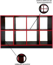 Toy Chests & Organizers - MATTE BLACK/RED CANTO - View 6