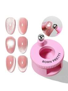 BORN PRETTY 1pc Pink Rotating Cat Eye Magnetic Nail Art Tool, Strong Magnet Fast Shaping, Suitable For Beginners, Home & Salon Nail DIY - Pink - View 10