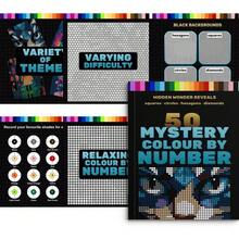 Mosaic Pattern, Adult Colorful Number Mosaic Planner - A - View 4
