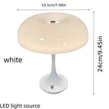 1pc Office Desk Lamp, Unique Dual-Color Mushroom Shape With USB Charging Function, Adjustable Color Temperature And Brightness, Touch Control, Suitable For Bedroom, Dining Room And Other Occasions Bedside Decorative Lighting - Multicolor - View 7