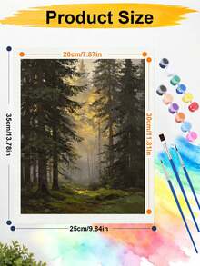 Adult Beginner Beach Lighthouse Digital Painting Set, Adult Digital Painting Set On Canvas, DIY Digital Painting, Used For Home Wall Decoration. - A - View 6