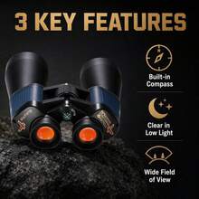 1pc High Power HD Binoculars For Adults, Large Objective Lens Low Light Vision Binoculars, Handheld Binoculars For Bird Watching, Concerts, Camping And Travel Outdoor Gear - Multicolor - View 4