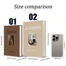 2 Sets Paper Aesthetic Decorative Books, Coffee Table Book Decor - Faux Decorative Books For Decoration - Home Desktop Decor - Bedside Table Decor - Home Bookshelf Decor - one-size - View 12