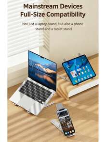 HPRT ZJ20 Portable Aluminum Alloy Laptop Stand, Vertical Cooling Bracket, Adjustable Height Laptop Riser - View 7