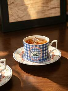 1 Set Exquisite Ceramic Cup & Saucer, Swan Coffee Cup, Home Handheld Cup, Farm Theme Afternoon Tea Cup, Water Cup, Mug, Small Capacity Ceramic Cup, Milk Cup, Gift Cup - Multicolor - View 2